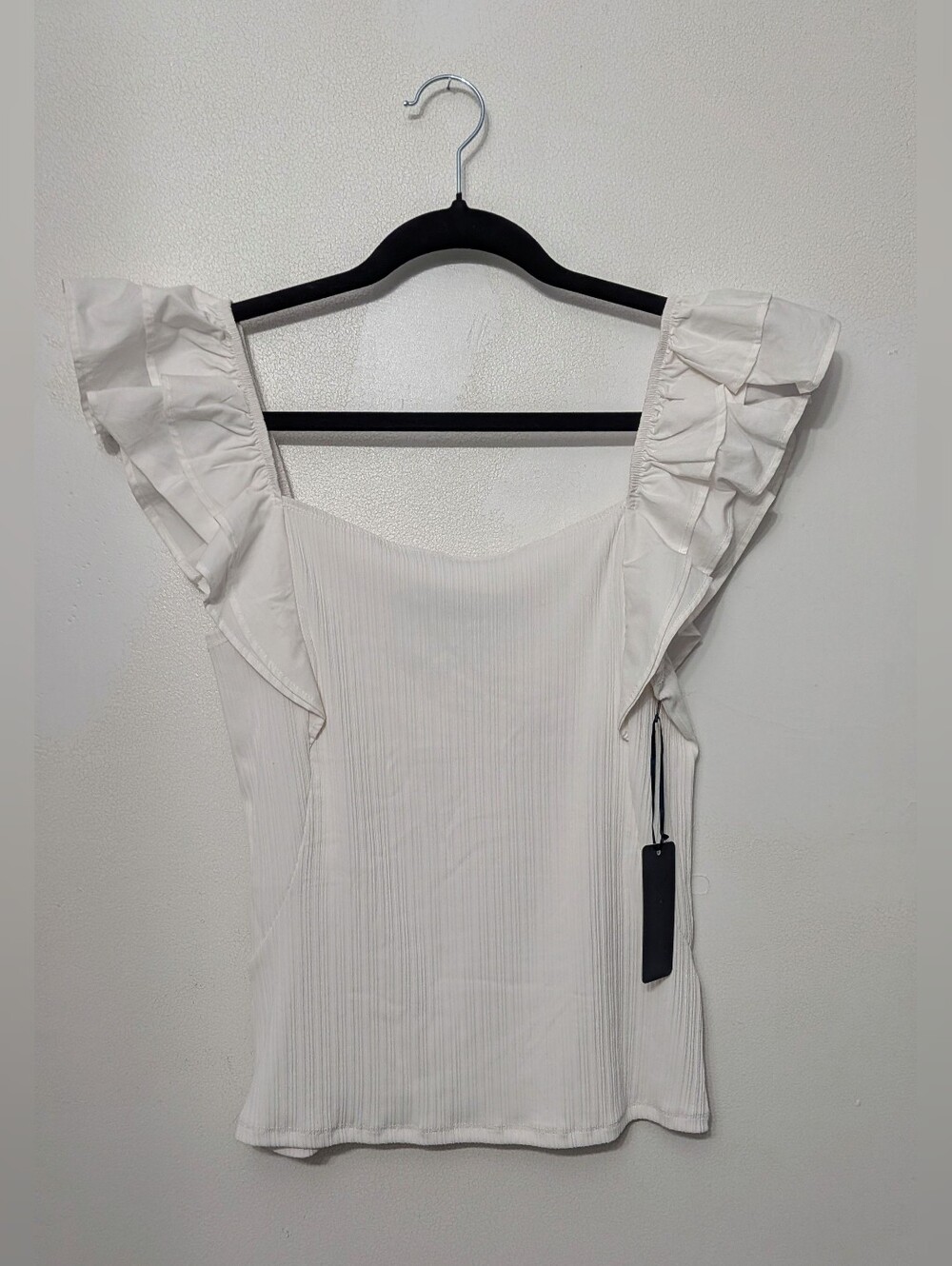 NWT RACHEL Rachel Roy White Ruffle One-Shoulder Dress M